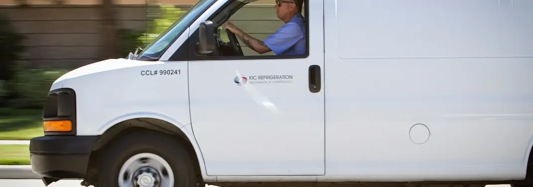 KIC Refrigeration service vehicle serving Broomfield area